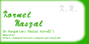 kornel maszal business card